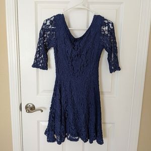 Navy lace dress